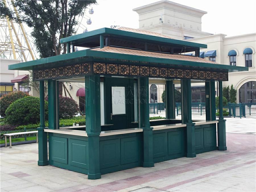 绿色移动售货亭