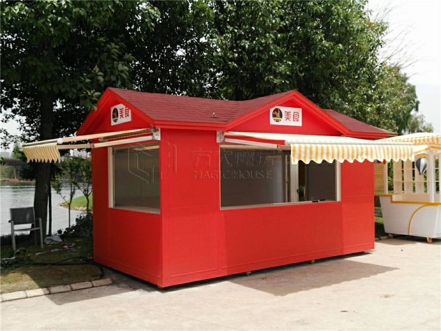 红色售货亭定制