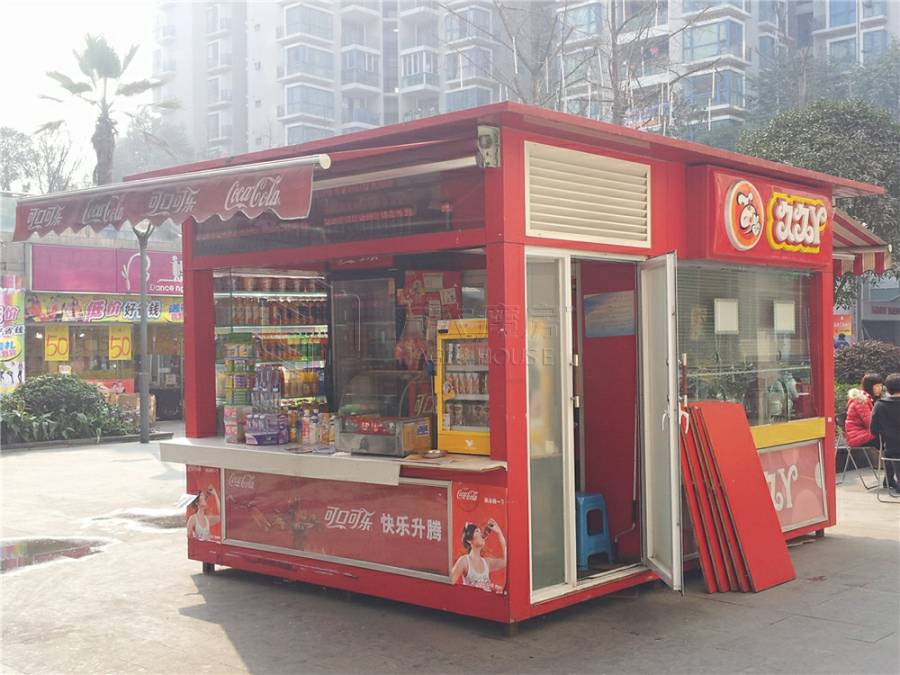 红色售货亭定制