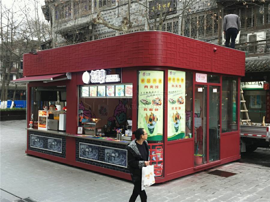 红色售货亭定制