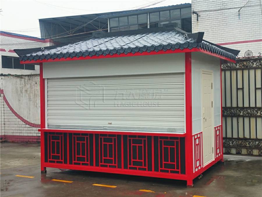 红色售货亭定制